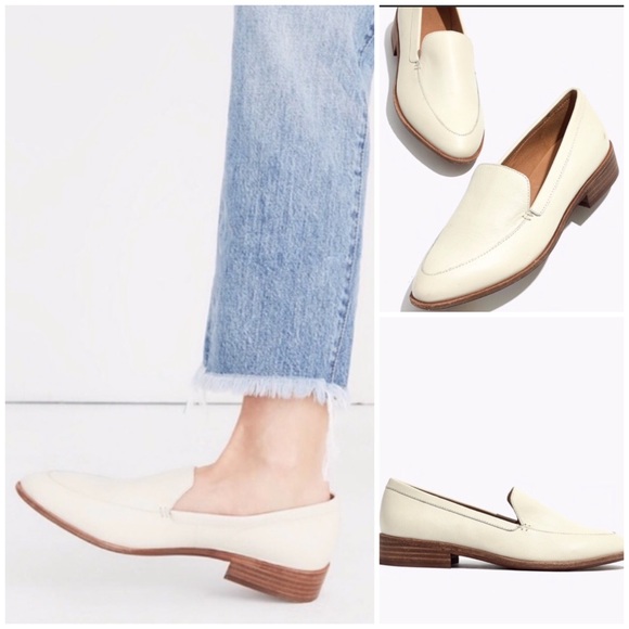 cream slip on loafers